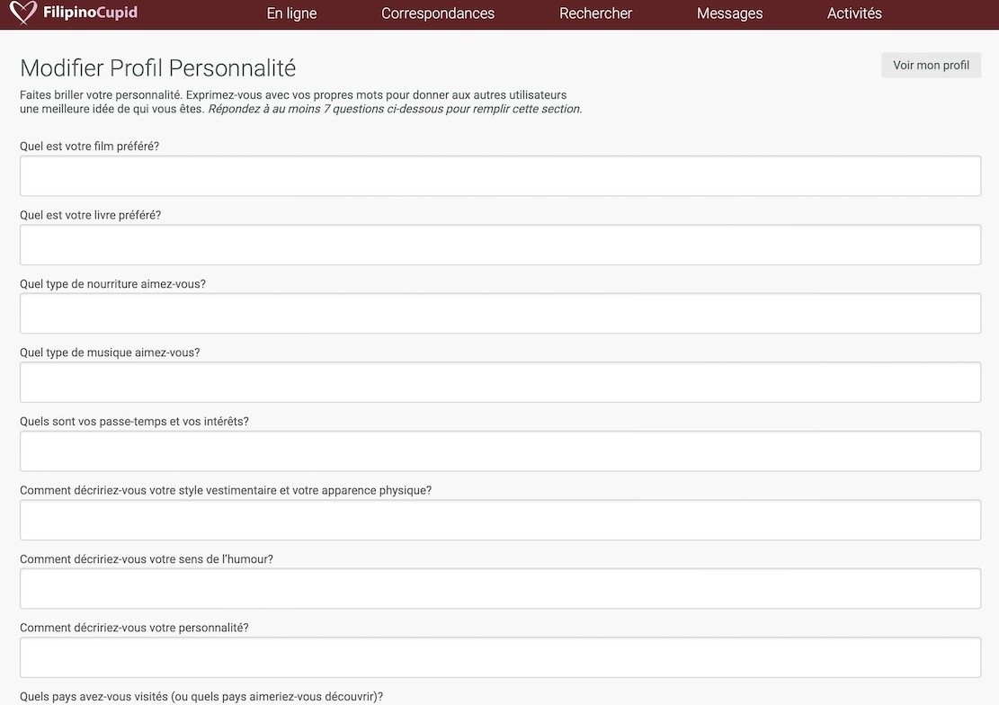 FilipinoCupid PROFILS