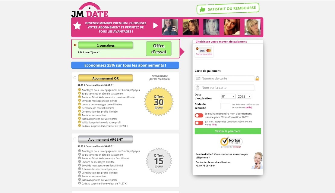 JM DATE Tarifs