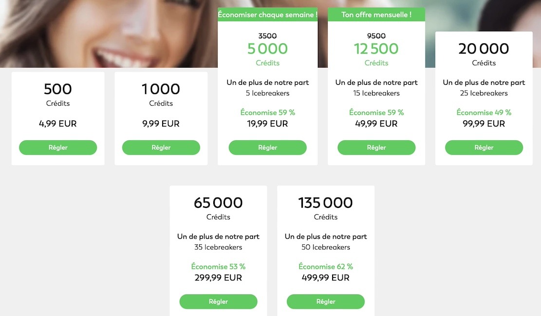 Tarifs Lovoo Premium