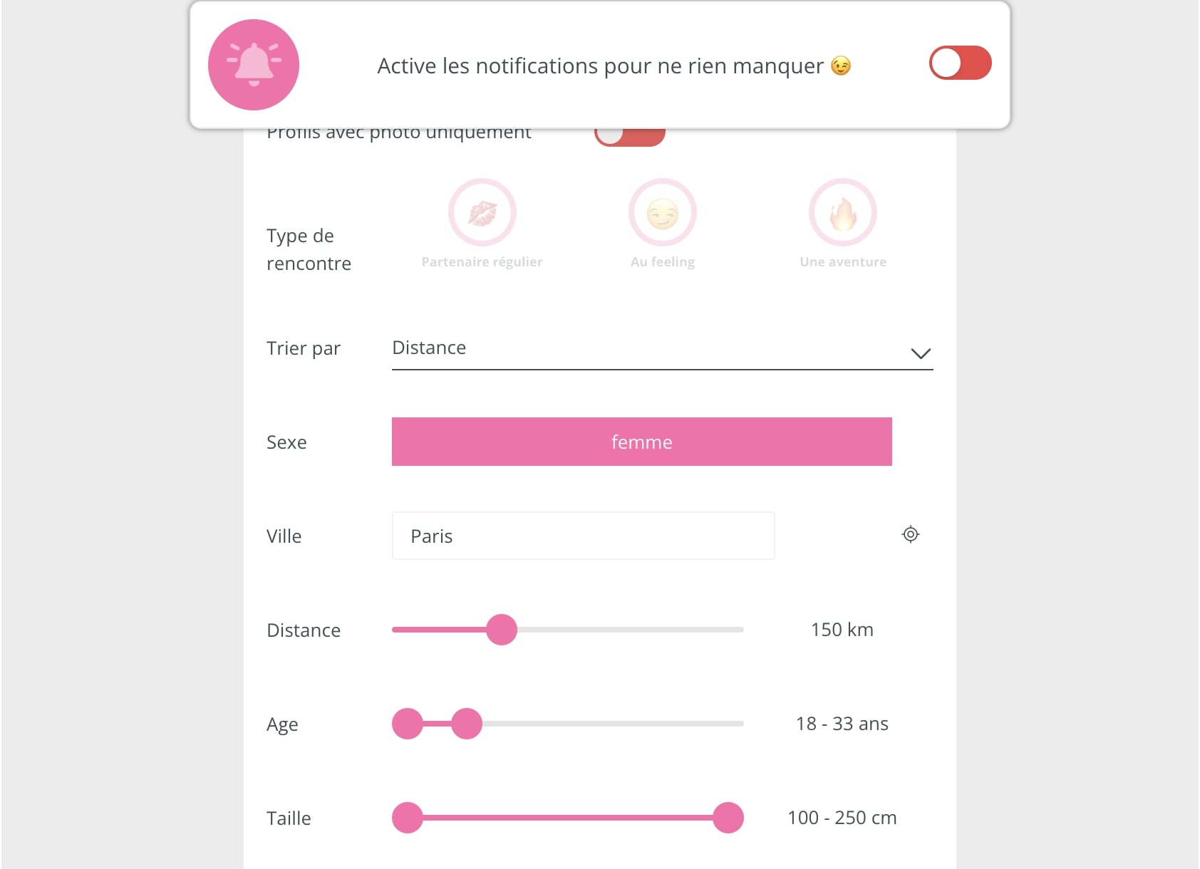 Fonctionnalités JM Rondes