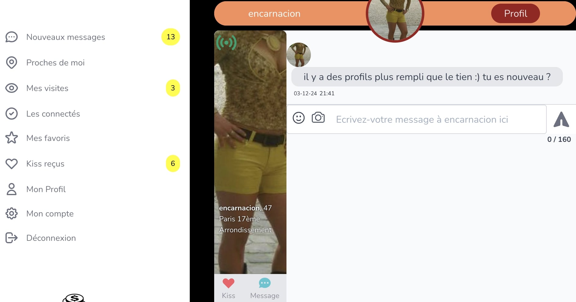 conversation sur unebaise